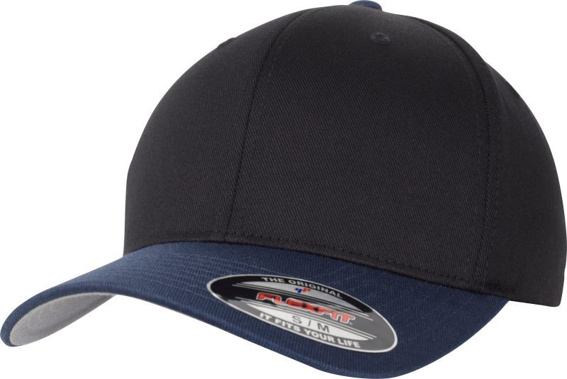 Flexfit 6277T/6277TT 6 Panelová kšiltovka Flexfit Wooly Combed 55.277T black/navy - Dámské oblečení doplňky klobouky a&nbsp;kšiltovky