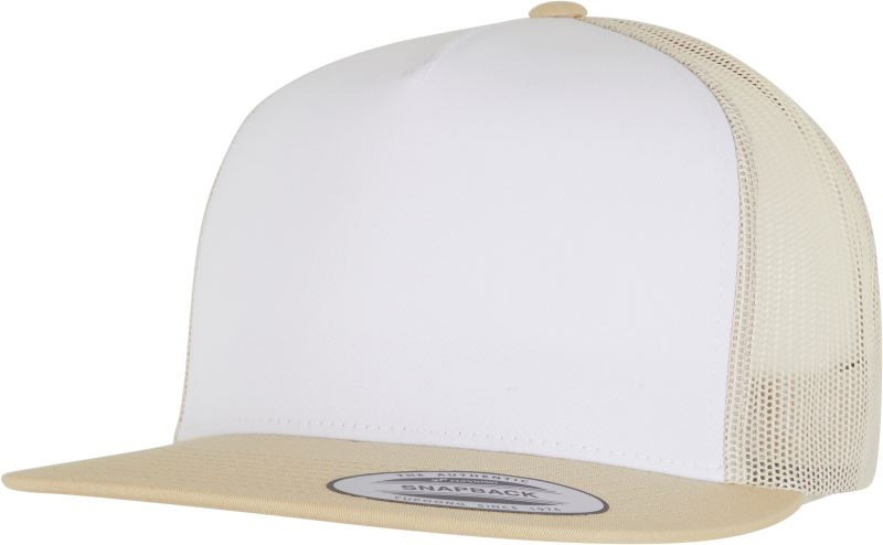 Flexfit 6006 5 panelová Trucker kšiltovka 55.6006 gold/white/beige