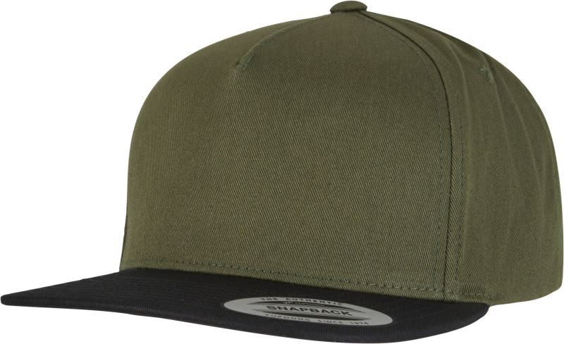 Flexfit 6007/6007T 5 panelová Snapback kšiltovka 55.6007 olive/black