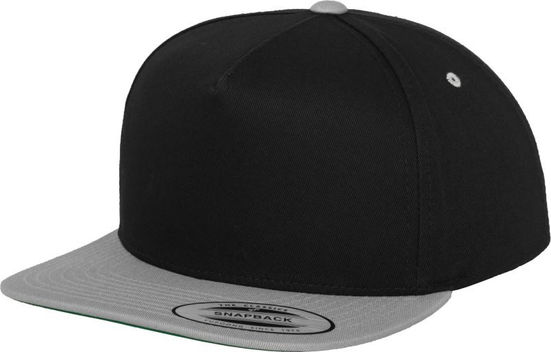 Flexfit 6007/6007T 5 panelová Snapback kšiltovka 55.6007 black/silver