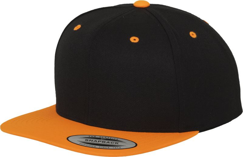 Flexfit 6089M 6 panelová Snapback kšiltovka 55.6089 black/neon orange