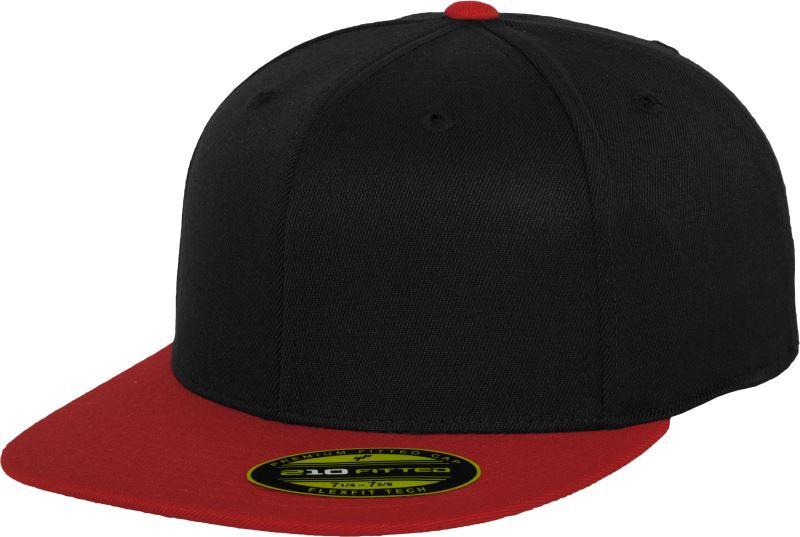 Flexfit 6210/6210T 6 panelová kšiltovka Premium 210 Fitted 55.6210 black/red