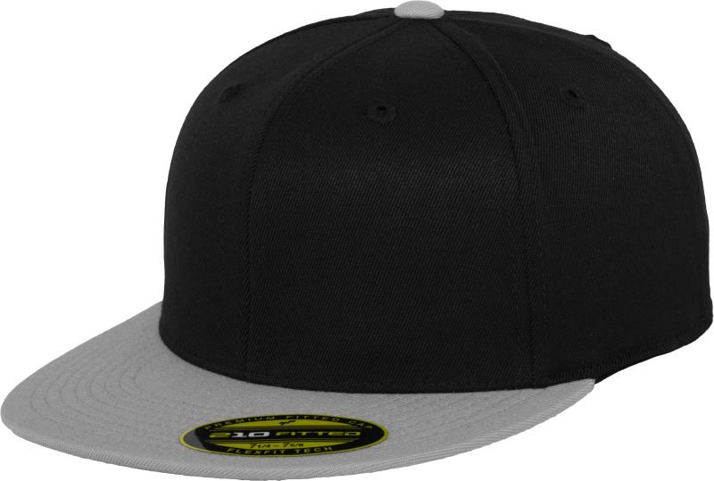 Flexfit 6210/6210T 6 panelová kšiltovka Premium 210 Fitted 55.6210 black/grey