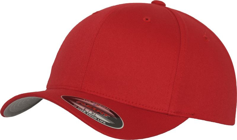 Flexfit 6277 6 Panelová kšiltovka Flexfit Wooly Combed 55.6277 red