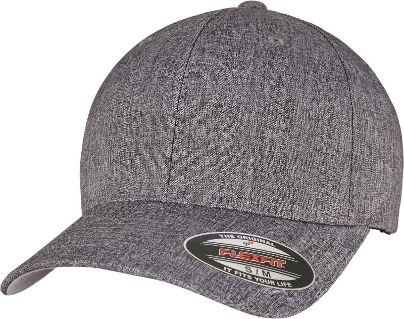 Flexfit 6350 6 panelová kšiltovka "Heatherlight" 55.6350 dark grey melange