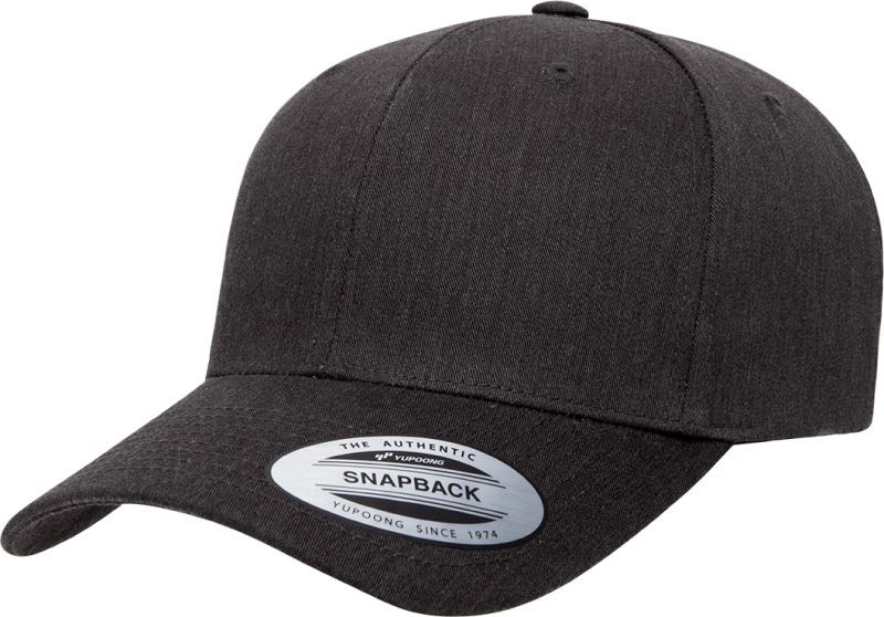 Flexfit 6389 6 panelová Snapback kšiltovka "Retro" 55.6389 dark heather grey