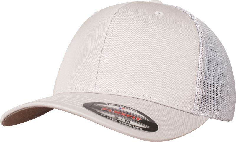 Flexfit 6511 6 panelová Trucker kšiltovka "Mesh" 55.6511 silver