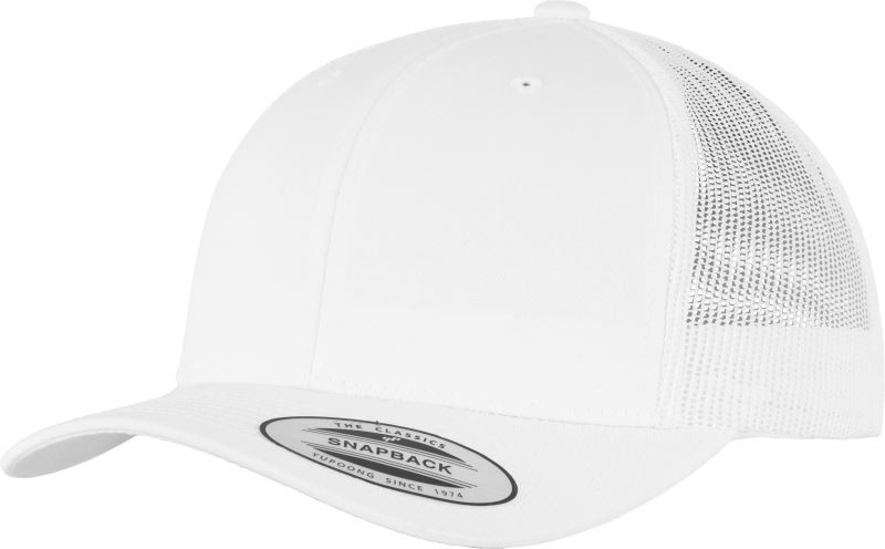 Flexfit 6606/6606T 6 panelová vintage kšiltovka "Trucker" 55.6606 white