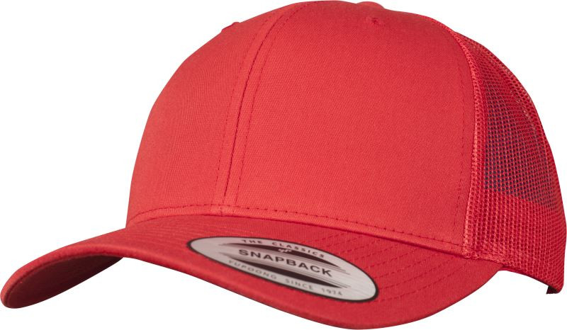 Flexfit 6606/6606T 6 panelová vintage kšiltovka "Trucker" 55.6606 red