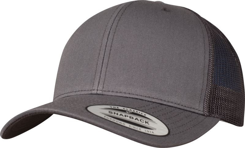 Flexfit 6606/6606T 6 panelová vintage kšiltovka "Trucker" 55.6606 dark grey
