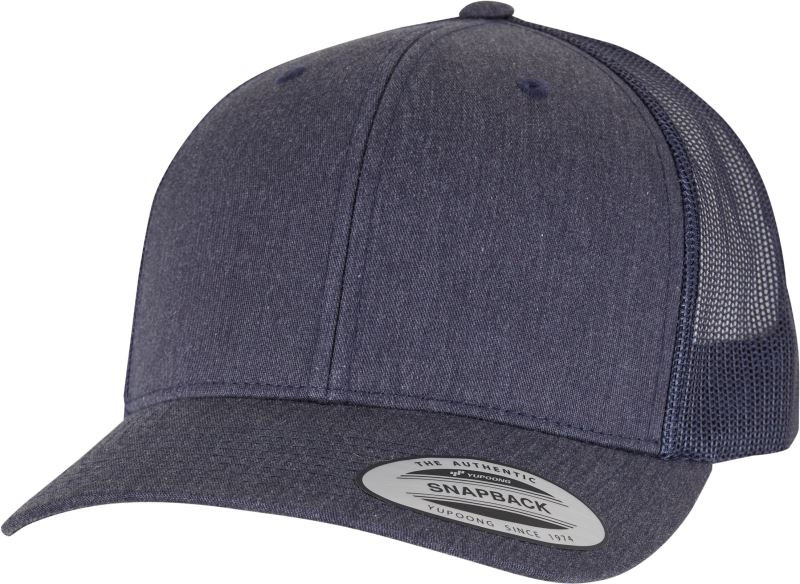 Flexfit 6606/6606T 6 panelová vintage kšiltovka "Trucker" 55.6606 heather navy