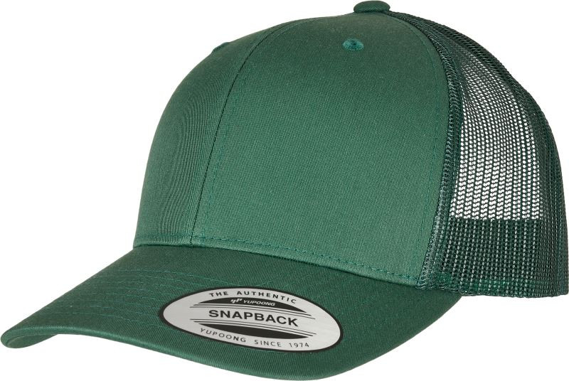 Flexfit 6606/6606T 6 panelová vintage kšiltovka "Trucker" 55.6606 evergreen - Dámské oblečení doplňky klobouky a&nbsp;kšiltovky