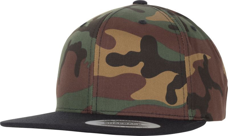 Flexfit 6089CF/6089CV/6089TC 6 panelová Snapback kšiltovka "Camo" 55.689C green camo/black