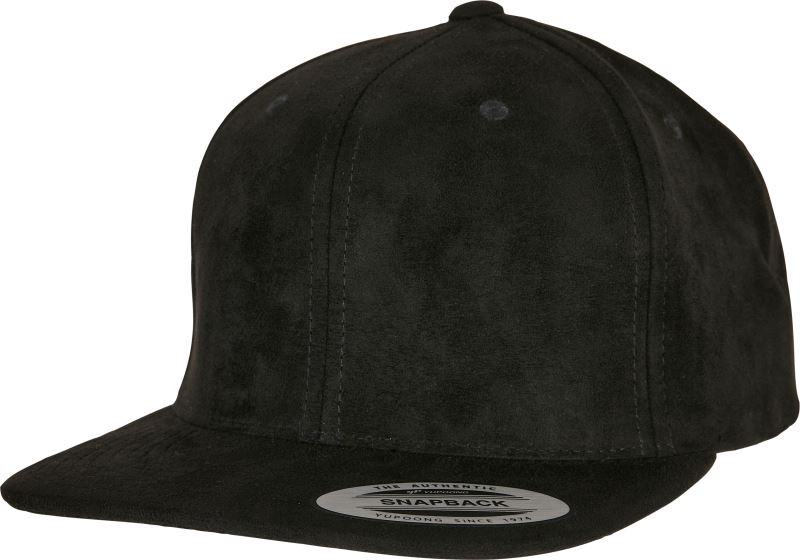 Flexfit 6089SU/6089CH 6 panelová Snapback kšiltovka "Suede" 55.689S black