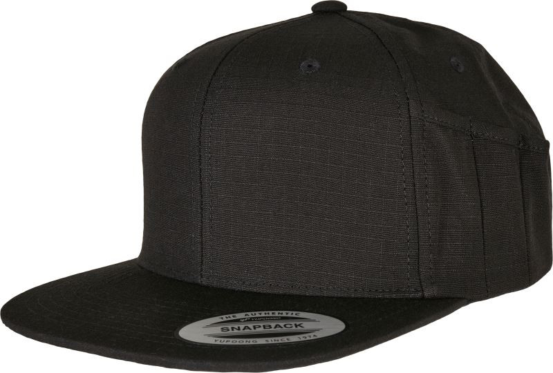 Flexfit 6089PS 6 panelová snapback kšiltovka s držák. na pero 55.89PS black