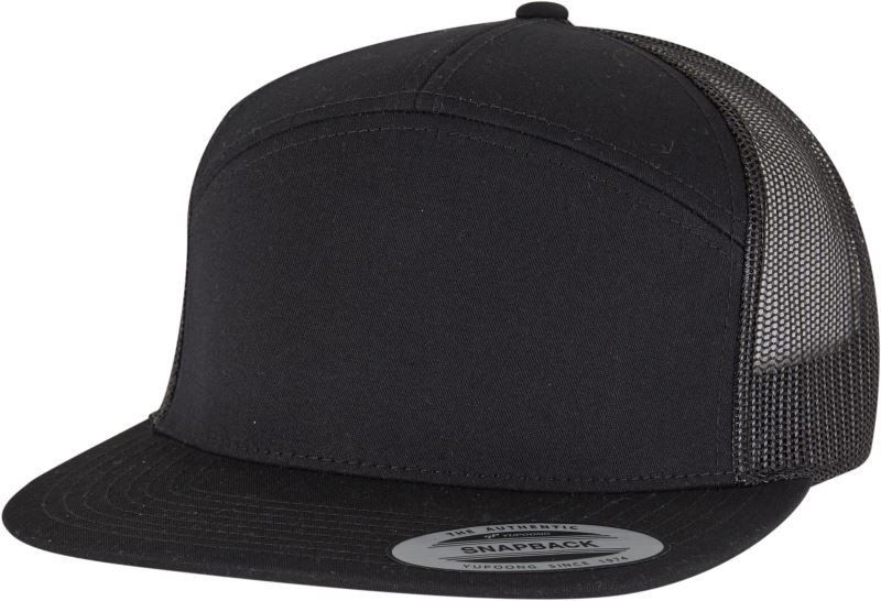 Flexfit 9294 7 panelová Trucker kšiltovka 55.9294 black/black