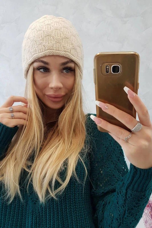 Čepice Agata K222 světle béžová