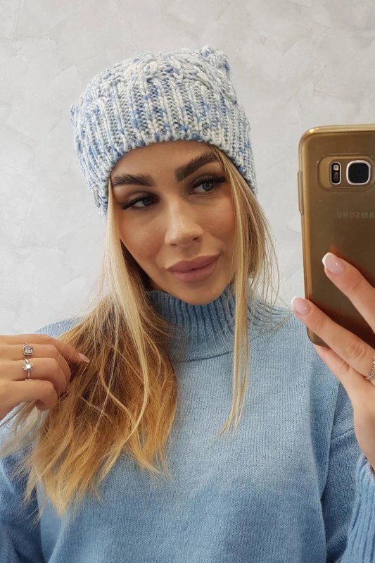 Fleecová čepice Adela K282 modrá