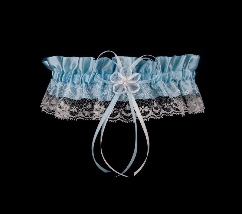 Podvazek PW-30 bílomodrá - Julimex - Dámské oblečení doplňky pásky na stehna