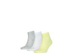 Unisex ponožky 906978 Quarter Soft A´3 šedo-bílo-žluté - Puma