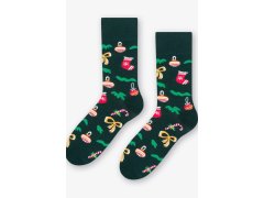 Dámské vánoční vzorované ponožky 078