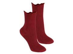 Netlačící dámské žebrované ponožky W.996