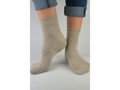 Dámské ponožky s lurexem, bez lemu SB022