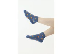 Veselé ponožky 889 modré s pomeranči