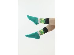 Ponožky Cube zelené s černým lemem