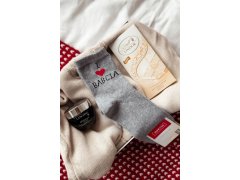 Dámské ponožky S Nápisem I Love Babcia Šedé