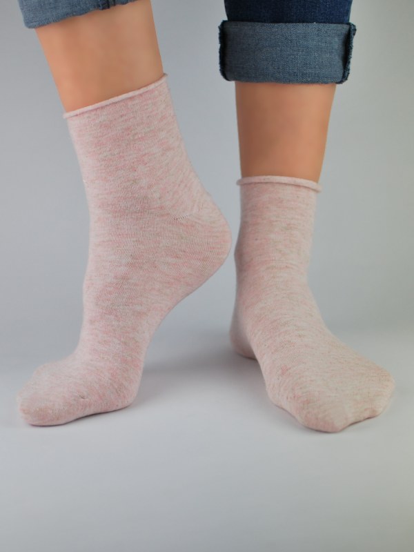 Dámské ponožky SB022-W-01 Pink - NOVITI - Dámské oblečení doplňky ponožky