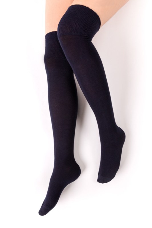 Hladké dámské nadkolenky 076 - Dámské oblečení doplňky ponožky