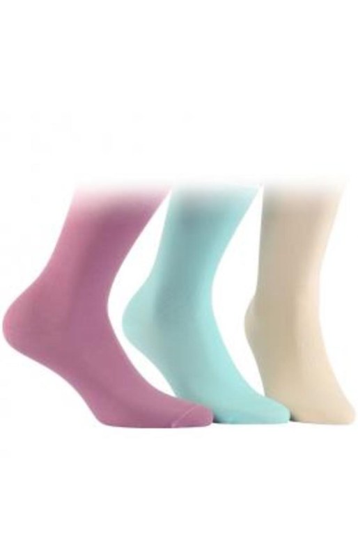 Hladké dámské ponožky z tenké bavlny - Dámské oblečení doplňky ponožky