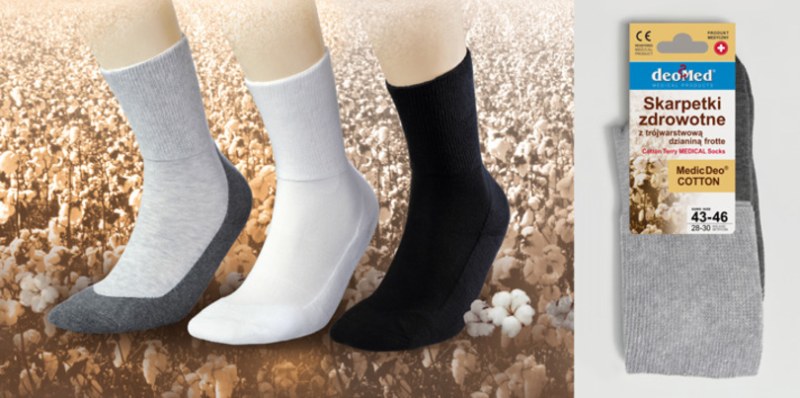 Zdravotní frotté ponožky DEO COTTON - JJW DEOMED - Dámské oblečení doplňky ponožky