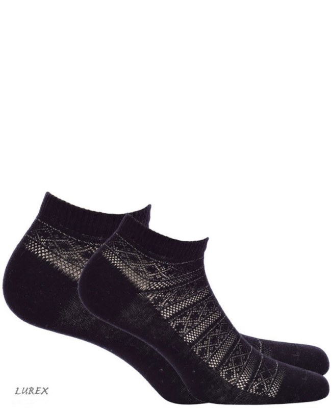 Ažurové dámské ponožky s lurexem - Dámské oblečení doplňky ponožky
