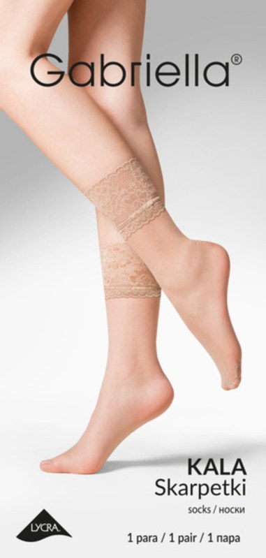 Silonkové ponožky s krajkou KALA - Dámské oblečení doplňky ponožky