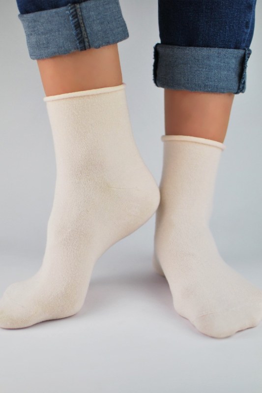 Dámské bavlněné ponožky bez stahovacího lemu SB014 - Dámské oblečení doplňky ponožky