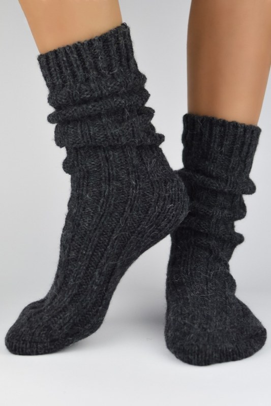 Ponožky s vlnou z alpaky SW007 - Dámské oblečení doplňky ponožky