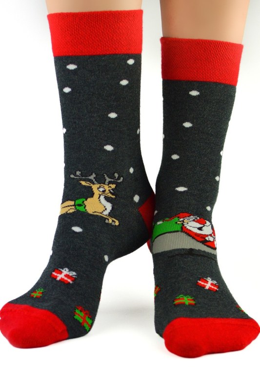 Bavlněné ponožky XMAS SB060 - Dámské oblečení doplňky ponožky