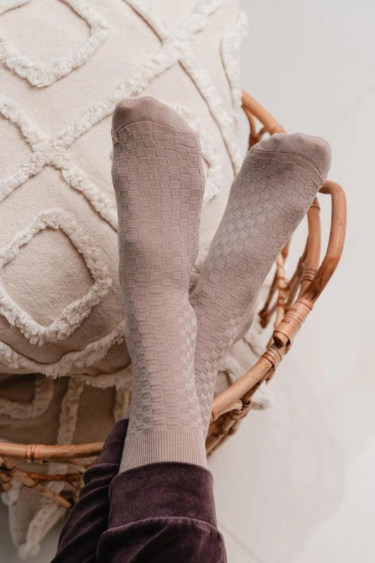 Dámské ponožky bez tlaku 125 check - Dámské oblečení doplňky ponožky