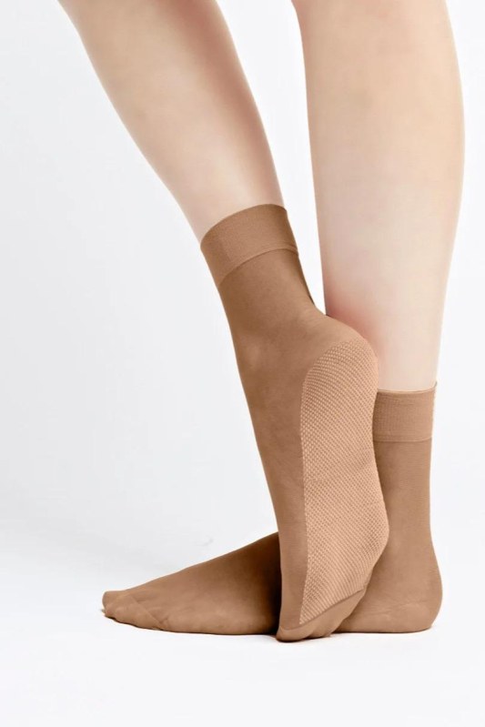 PONOŽKY S BAVLNĚNOU PODRÁŽKOU PŘÍRODNÍ PODRÁŽKA - Dámské oblečení doplňky ponožky