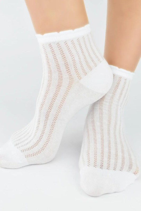 ŽAKÁROVÉ ŽEBROVANÉ PONOŽKY SB120 - Dámské oblečení doplňky ponožky