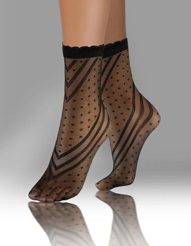 Sesto Senso ponožky wz.03 Romb Pikot A´2 - Dámské oblečení doplňky ponožky