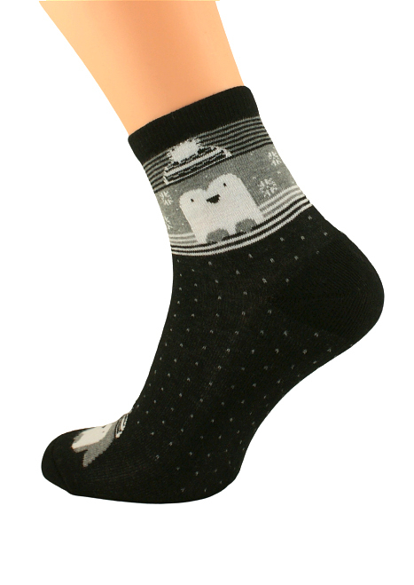 Dámské zimní ponožky Bratex Women Vzory, polofroté 051 - Dámské oblečení doplňky ponožky