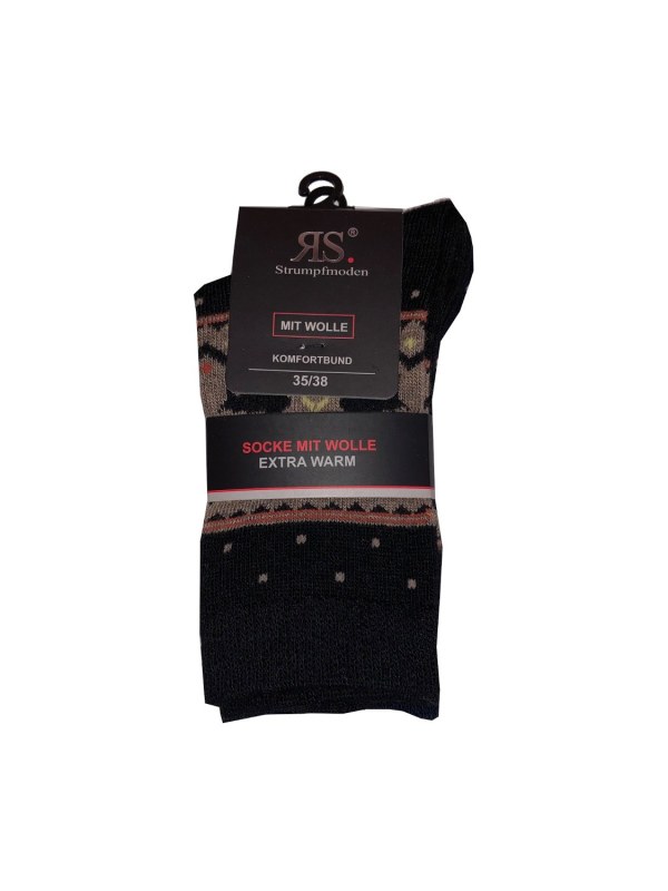 Ponožky RiSocks 43356 Mit Wolle Komfortbund vzor 35-46 A´2 - Dámské oblečení doplňky ponožky