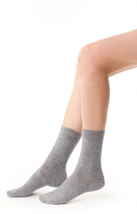 Dámské žebrované ponožky Steven art.130 Merino - Dámské oblečení doplňky ponožky