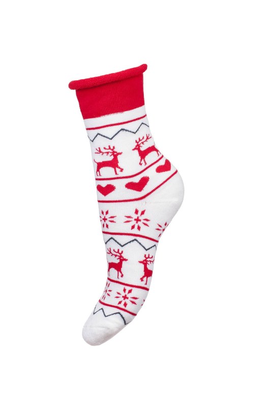 Netlačící dámské zimní ponožky Milena 0118 X-MAS Froté 37-41 - Dámské oblečení doplňky ponožky