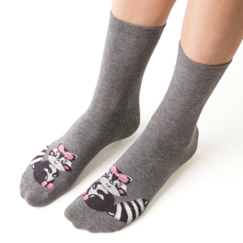 Kvalitní ponožky Mýval 099 šedé - Dámské oblečení doplňky ponožky