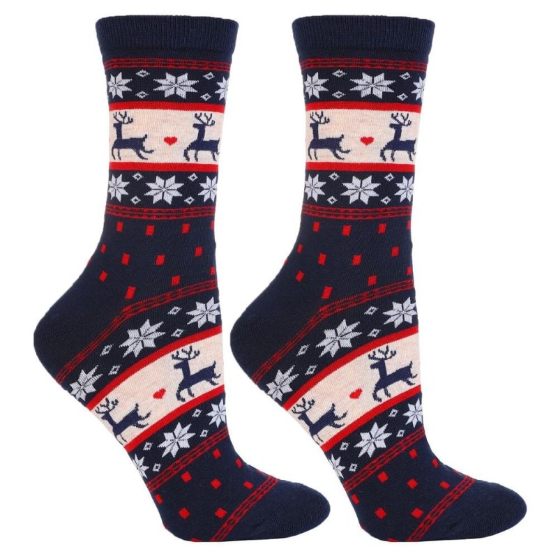Ponožky Norvegia modré s norským vzorem - Dámské oblečení doplňky ponožky