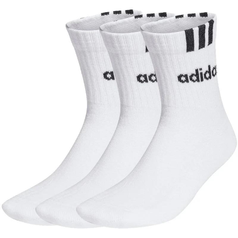 Ponožky adidas 3-Stripes Linear Half-Crew Cushioned 3p HT3437 - Dámské oblečení doplňky ponožky